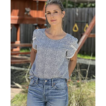 PRETTYGARDEN Women's Floral Lace Summer Tunic Tops