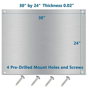 24" x 30" Stainless Steel Backsplash for Kitchen