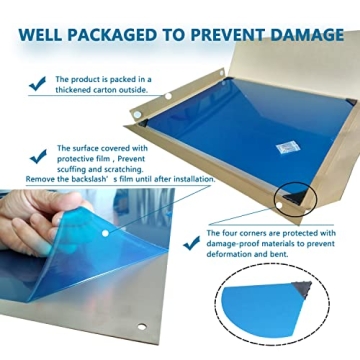 24" x 30" Stainless Steel Backsplash for Kitchen