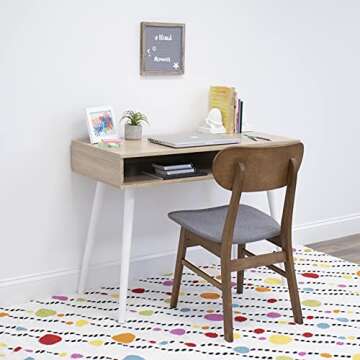 Humble Crew Writing Desk, Oak Wood/White