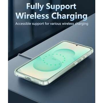 FNTCASE for Samsung Galaxy S25 Case: for Galaxy S24 Case Military Grade Drop Protection Anti Yellowing Cell Phone Cover - Rugged Shockproof Protective Bumper Transparent Cases(Clear)