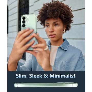 FNTCASE for Samsung Galaxy S25 Case: for Galaxy S24 Case Military Grade Drop Protection Anti Yellowing Cell Phone Cover - Rugged Shockproof Protective Bumper Transparent Cases(Clear)