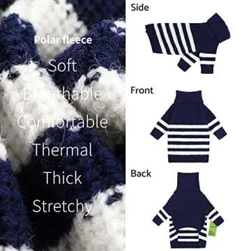 Fitwarm Thermal Turtleneck Sweater for Small Pets
