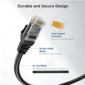 Cable Matters 10Gbps Cat 6 Ethernet Cable 25ft Snagless