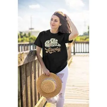 Howdy Shirt Women Vintage Graphic Tee for Cowgirls