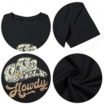 Howdy Shirt Women Vintage Graphic Tee for Cowgirls