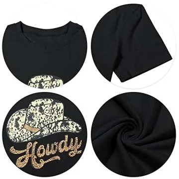Howdy Shirt Women Vintage Graphic Tee for Cowgirls