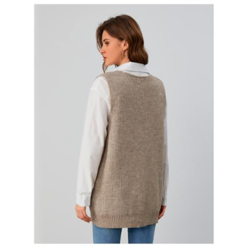 Stylish OYOANGLE Deep V Neck Sweater Vest for Women