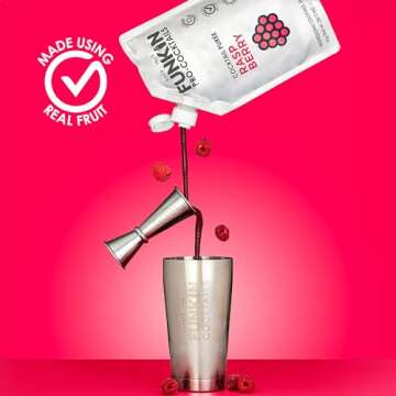 Funkin Raspberry Puree | Real Fruit, Two Ingredient, Natural Mixer for Cocktails, Drinks, Smoothies ...