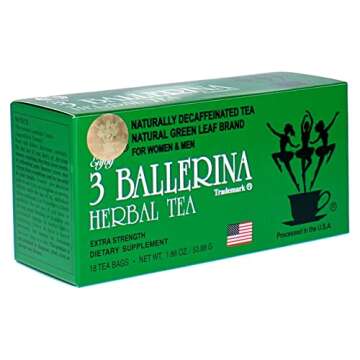 3 Ballerina Tea Drink Extra Strength All Natural Herbal Tea