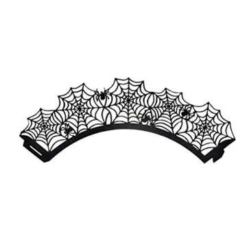 Halloween Cupcake Wrappers 36 Pcs Spider Web Design
