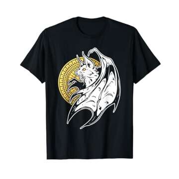 Bat and Moon Tribal Tattoo T-Shirt