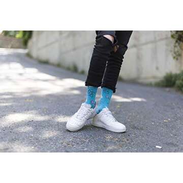 socks n socks-Men's 5-pair Luxury Cotton Science Funny Cool Socks Gift Box