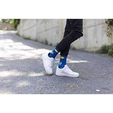 socks n socks-Men's 5-pair Luxury Cotton Science Funny Cool Socks Gift Box