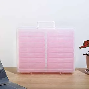 Naivees 4" x 6" Photo Organizer Case for Photos & Crafts