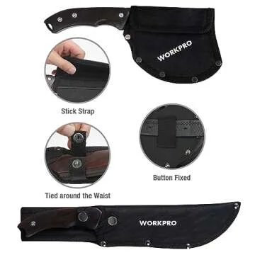 WORKPRO Axe and Knife Combo for Camping and Outdoor Needs