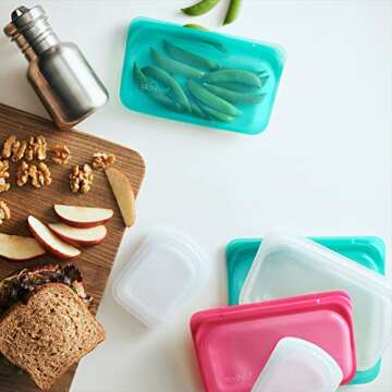 Eco-Friendly Stasher Silicone Reusable Storage Bag - Snack Size