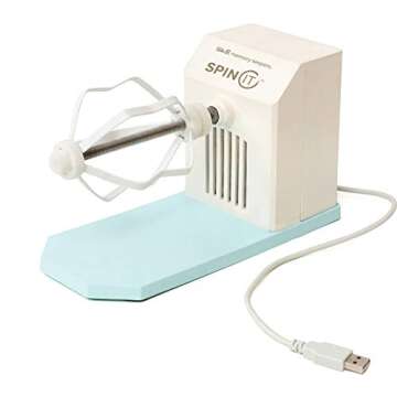 We R Memory Keepers 0633356604990 Spin It-Motorized Rotary Drying Tool, 1 Count (Pack of 1), White