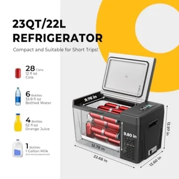 BougeRV 12V Portable Refrigerator for Camping and Travel