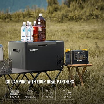 BougeRV 12V Portable Refrigerator for Camping and Travel
