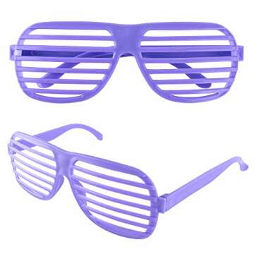 Super Z Outlet 12 Pairs of Plastic Shutter Glasses Shades Sunglasses Eyewear Party Props Assorted Co...