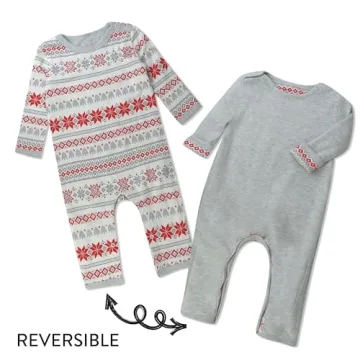 HonestBaby Organic Cotton Reversible Holiday Outfit Sets