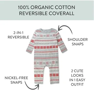 HonestBaby Organic Cotton Reversible Holiday Outfit Sets