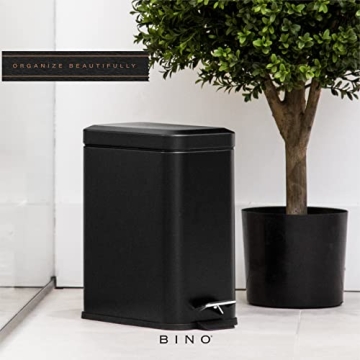 BINO Rectangular Step Trash Can - Compact & Stylish Solution