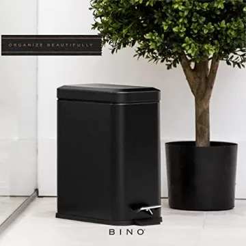 BINO Rectangular Step Trash Can - Compact & Stylish Solution