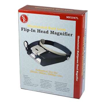 SE Illuminated Dual Lens Flip-in Head Magnifier - MH1047L