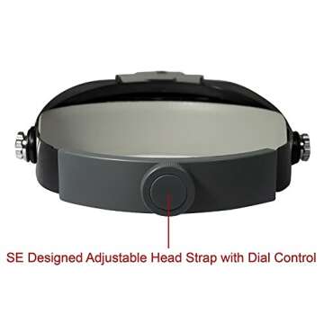 SE Illuminated Dual Lens Flip-in Head Magnifier - MH1047L
