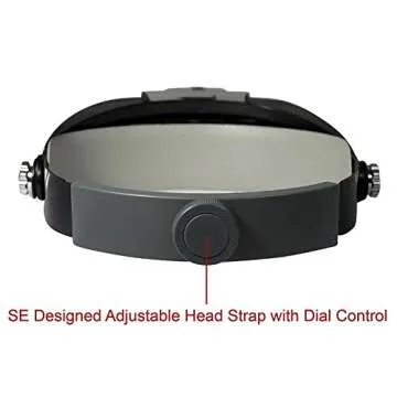 SE Illuminated Dual Lens Flip-in Head Magnifier - MH1047L