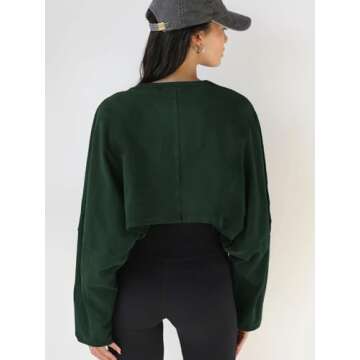 heyheyshine Women's Cropped Sweatshirt for Casual Style