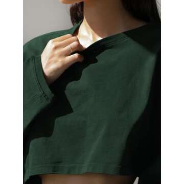 heyheyshine Women's Cropped Sweatshirt for Casual Style