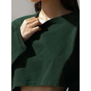 heyheyshine Women's Cropped Sweatshirt for Casual Style