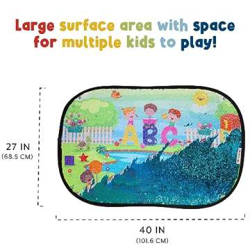 Meavia Reversible Sequins Wall Sensory Fun Toy Learning Discovery Version, Jumbo Size 40 x 27 Inches