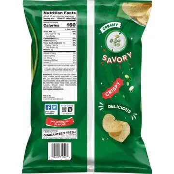 Lay's Potato Chips, Sour Cream & Onion Flavored, 12.5 Oz