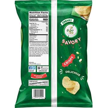 Lay's Potato Chips, Sour Cream & Onion Flavored, 12.5 Oz