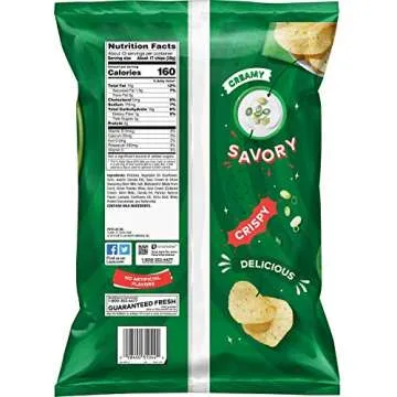 Lay's Potato Chips, Sour Cream & Onion Flavored, 12.5 Oz