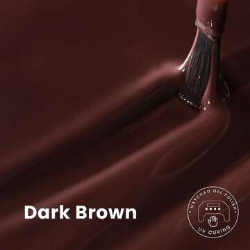 MAYCHAO 15ML Gel Nail Polish 1Pc Dark Brown Gel Polish Soak Off UV LED Nail Polish Nail Art Starter ...