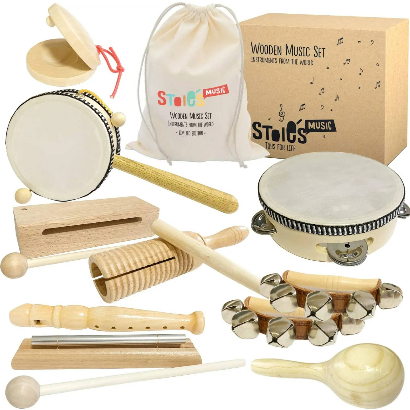 Wooden Music Set for Kids - Montessori Percussion Toys