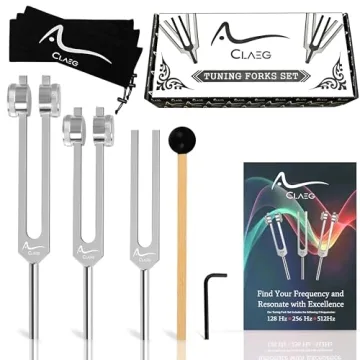Medical-Grade Chakra Balancing Tuning Fork Set - 128Hz, 256Hz, 512Hz