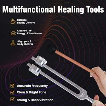 Chakra Tuning Fork Set for Healing - 3 Frequencies
