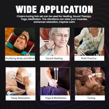 Chakra Tuning Fork Set for Healing - 3 Frequencies