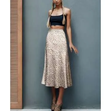 Soowalaoo Women's Elegant Pink Midi Skirt for All Occasions