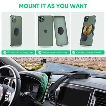Swtroom Magnetic Car Phone Holder, Compatible with iPhone XR/XS, Black