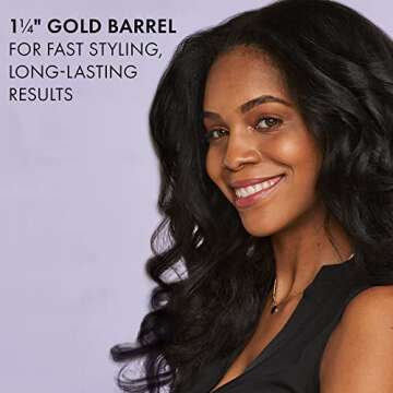 HOT TOOLS Pro Signature Flipperless Gold Curling Wand, 1-1/4 Inch