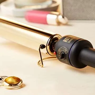 HOT TOOLS Pro Signature Flipperless Gold Curling Wand, 1-1/4 Inch