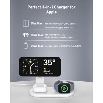 3 in 1 Charging Station for Apple with MagSafe Compatibility