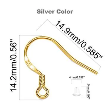 Gold Fishhook Earring Hooks - 240 pcs for Jewelry Making